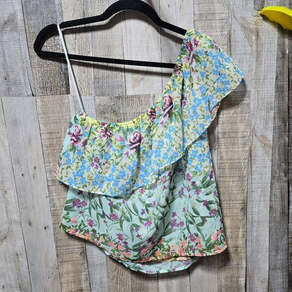 Yumi Kim Fleur Melody Baja Top One Shoulder Boho Coquette NWT